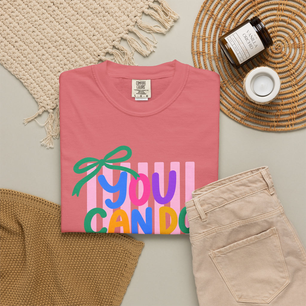 You Can Do Hard Things T-shirt | Colorful Motivational Typography