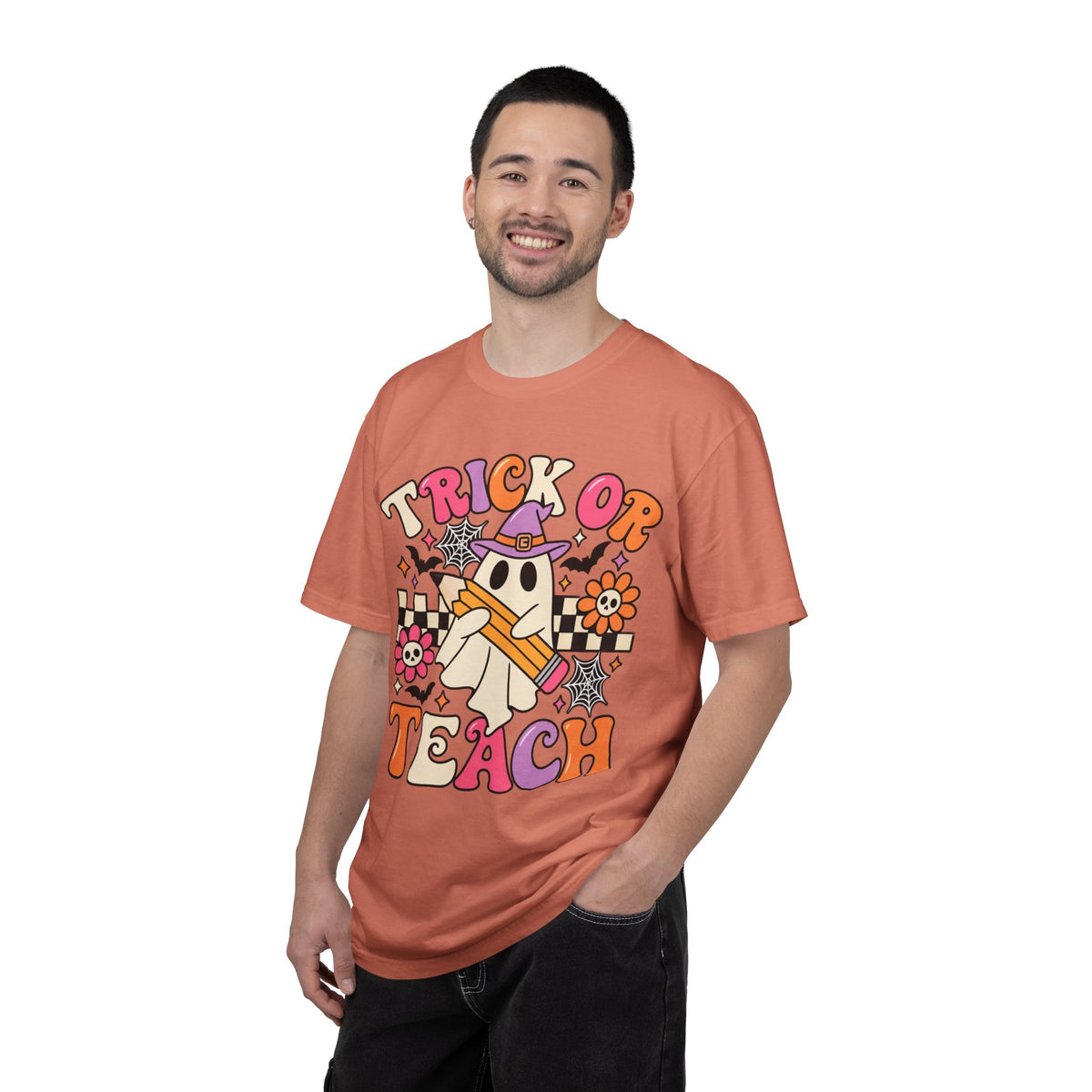 Trick or Teach ghost Halloween T-Shirt | Teacher Halloween shirt