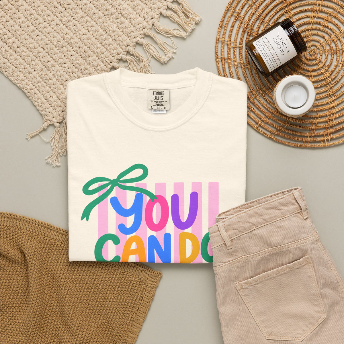 You Can Do Hard Things T-shirt | Colorful Motivational Typography
