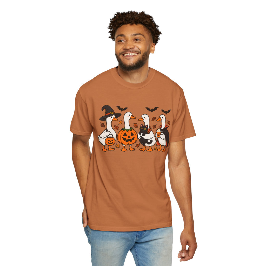 Halloween Ducks T-shirt | Geese in Costumes, Pumpkin Jack-O’-Lantern