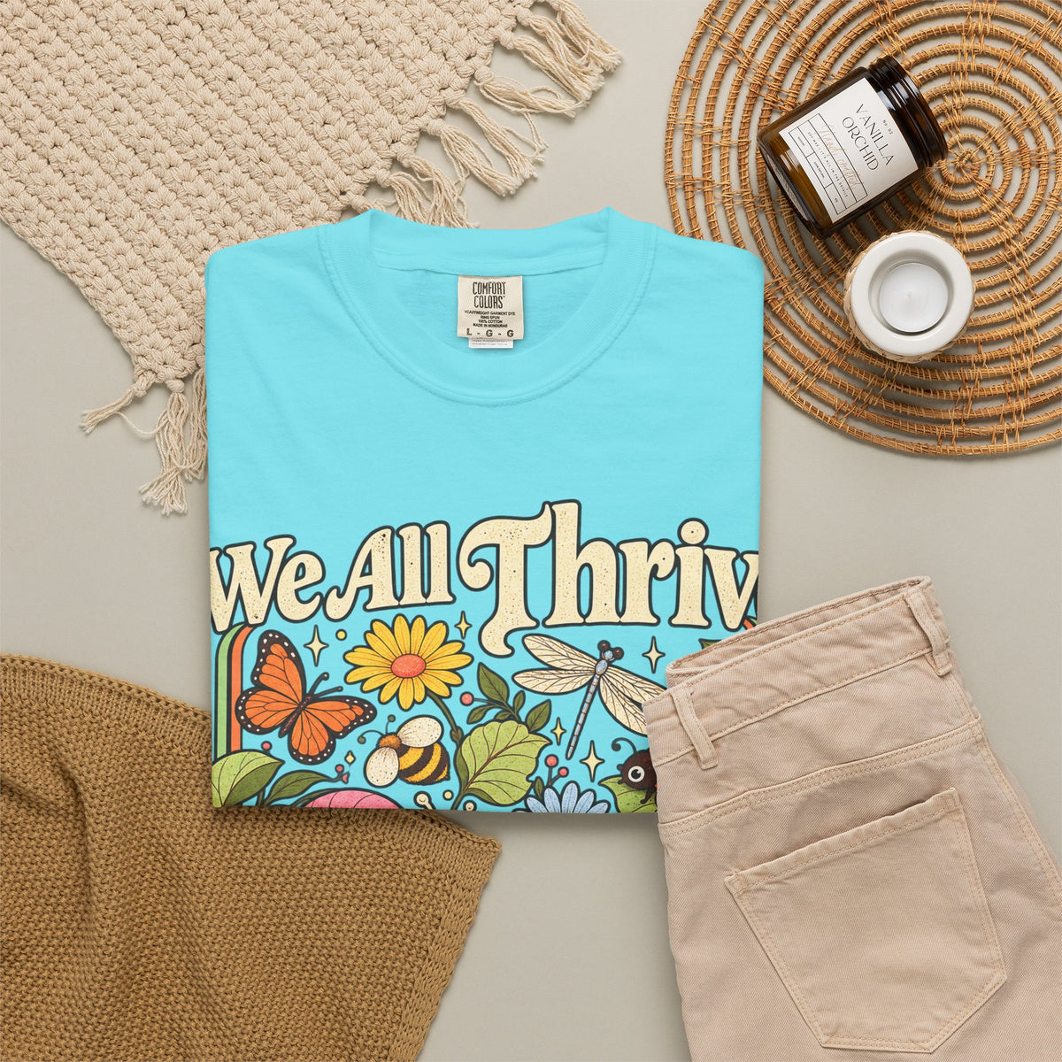 We All Thrive Under Different Conditions T-shirt | Floral Nature Illustration