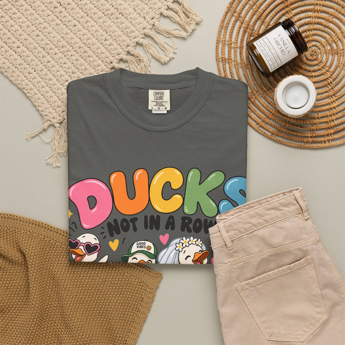 Ducks Not In A Row tee | Cute Duck Illustration T-Shirt, Different Paths Same Adventure
