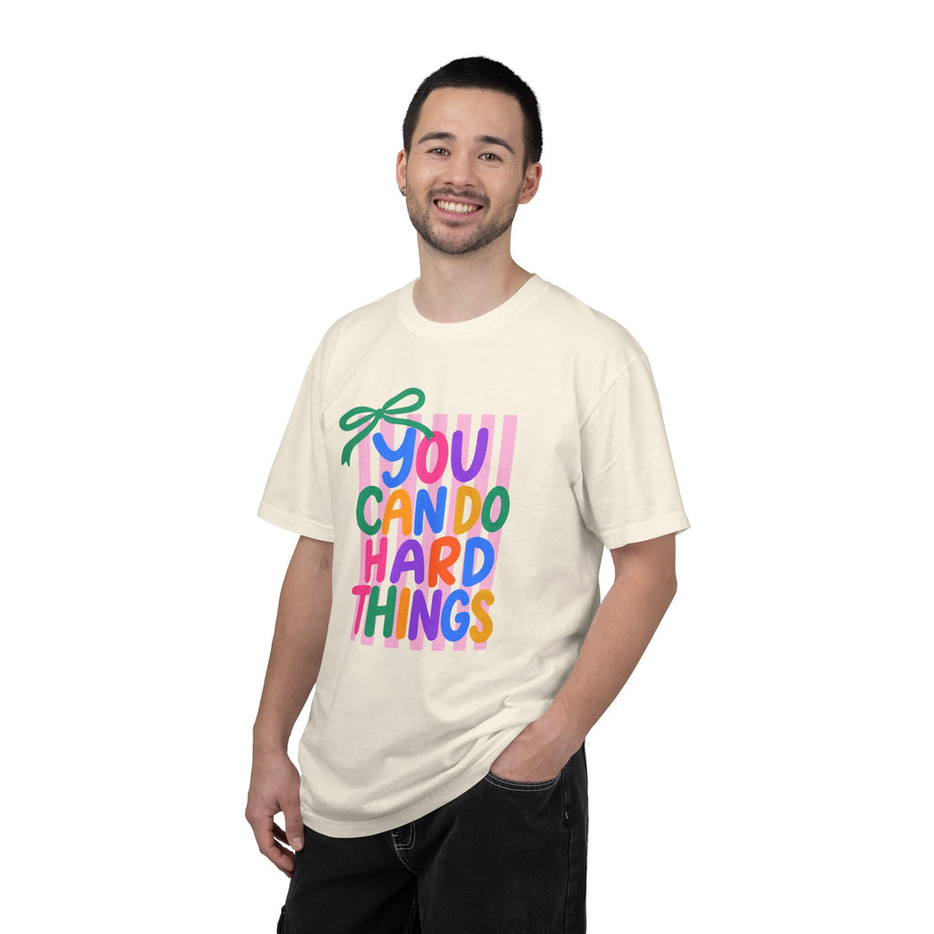 You Can Do Hard Things T-shirt | Colorful Motivational Typography