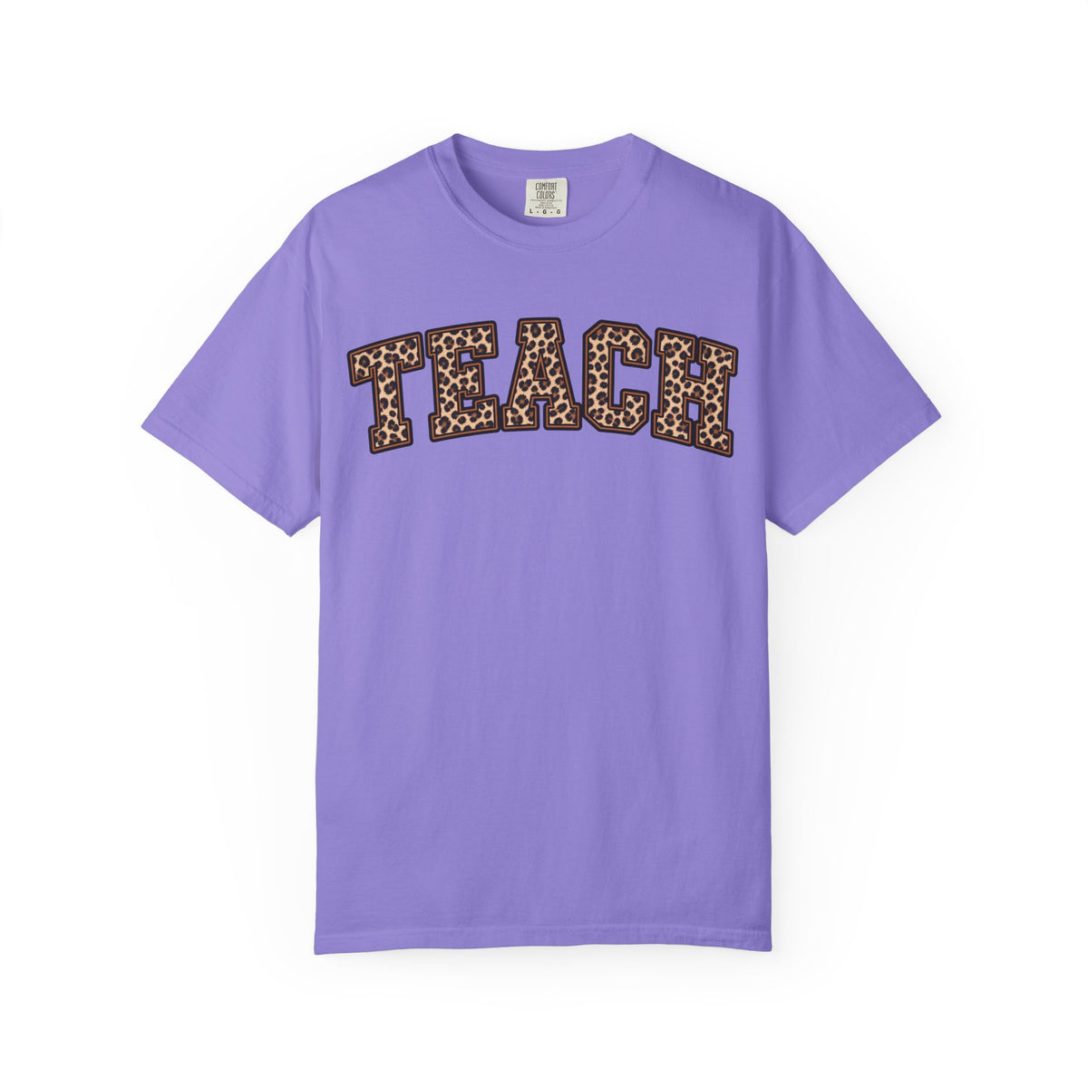 Leopard Print TEACH T-Shirt | Teacher Shirt, Animal Print Typography