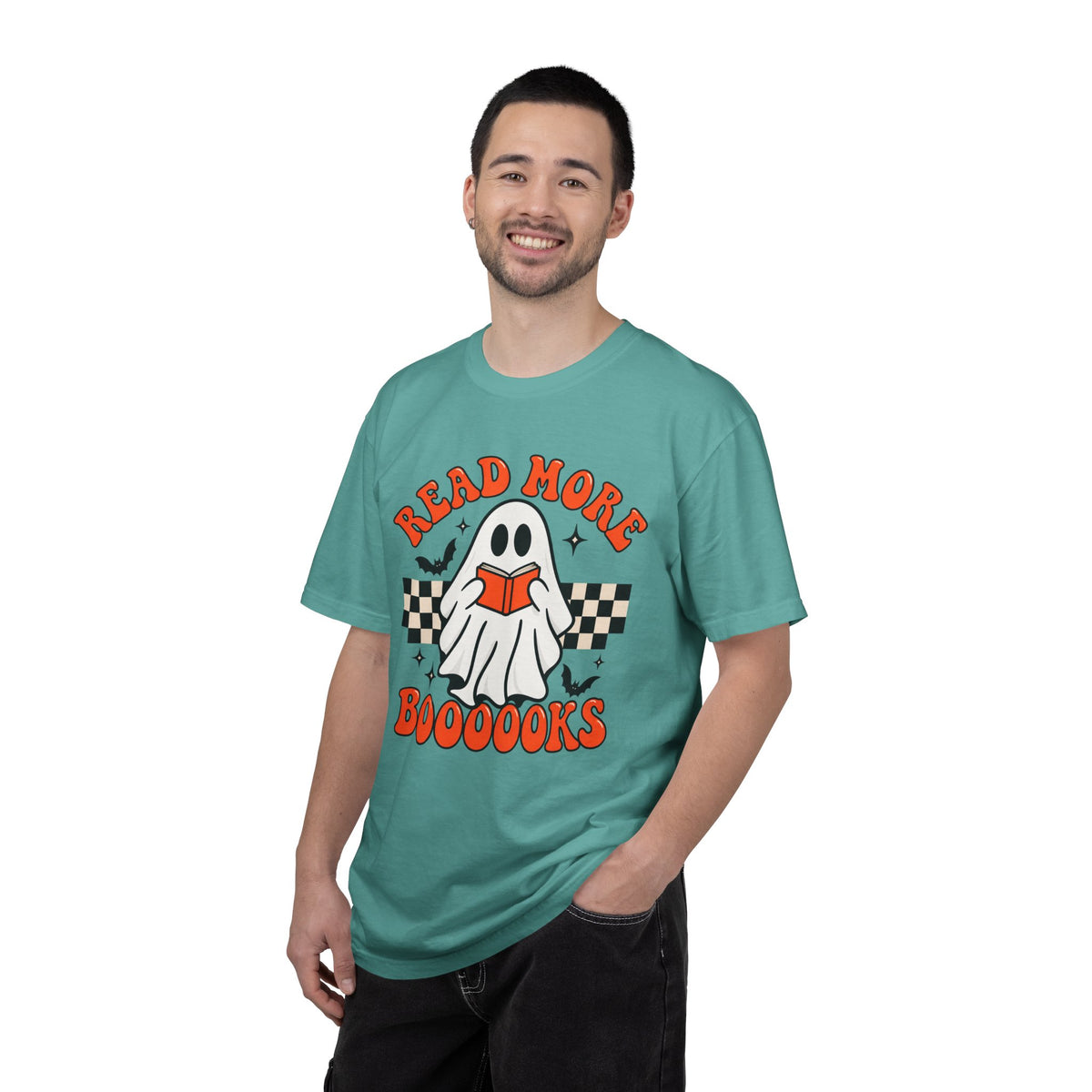 Read More Booooks ghost reading T-Shirt | Halloween book lover tee
