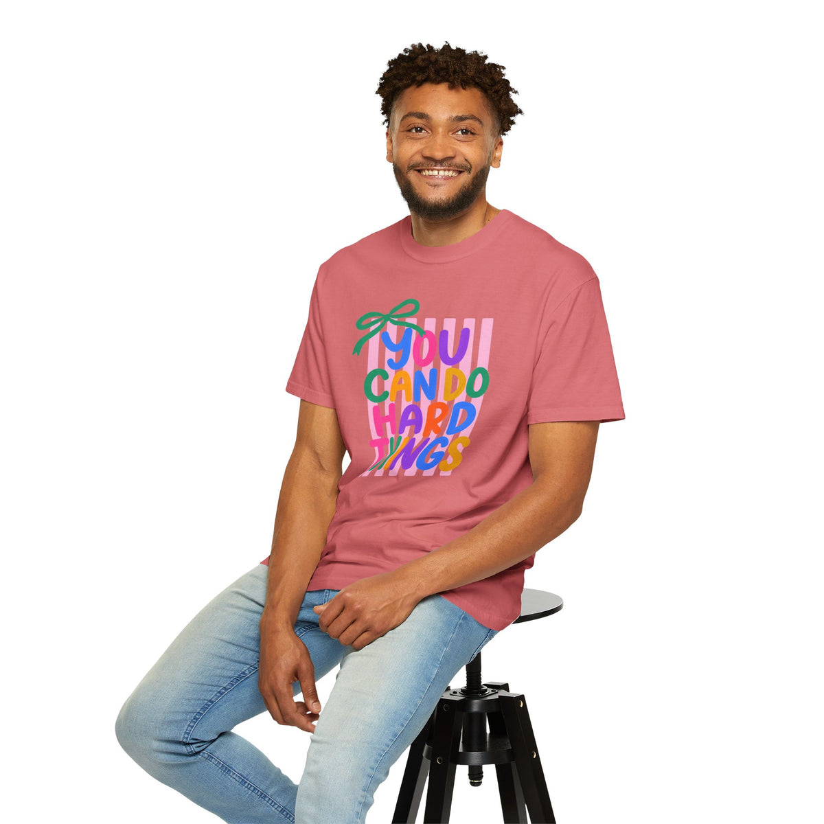 You Can Do Hard Things T-shirt | Colorful Motivational Typography
