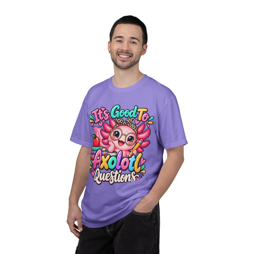 It's Good To Axolotl Questions Brenda Tee | Cute Axolotl Cartoon, Colorful Study Design