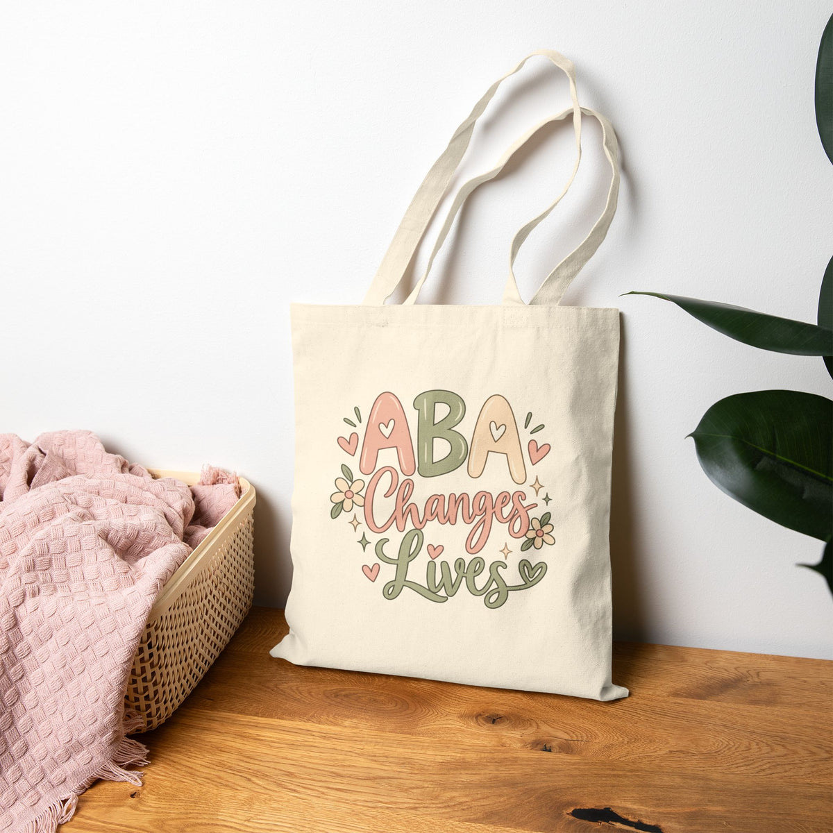 ABA Changes Lives Tote Bag | Therapist Appreciation, Behavioral Therapy Design