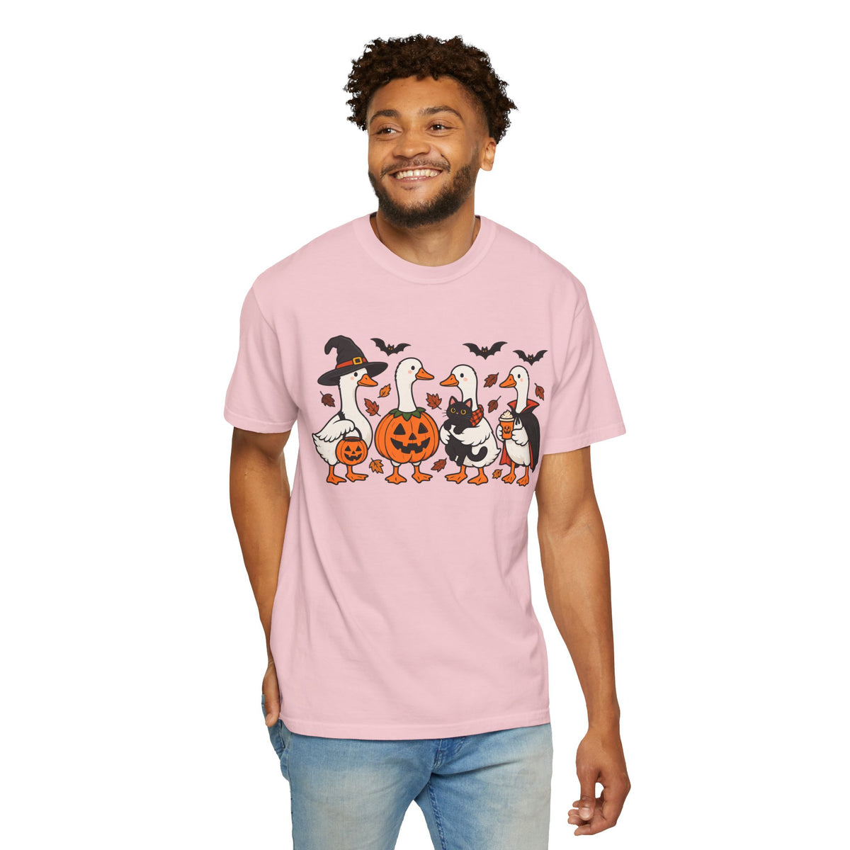 Halloween Ducks T-shirt | Geese in Costumes, Pumpkin Jack-O’-Lantern