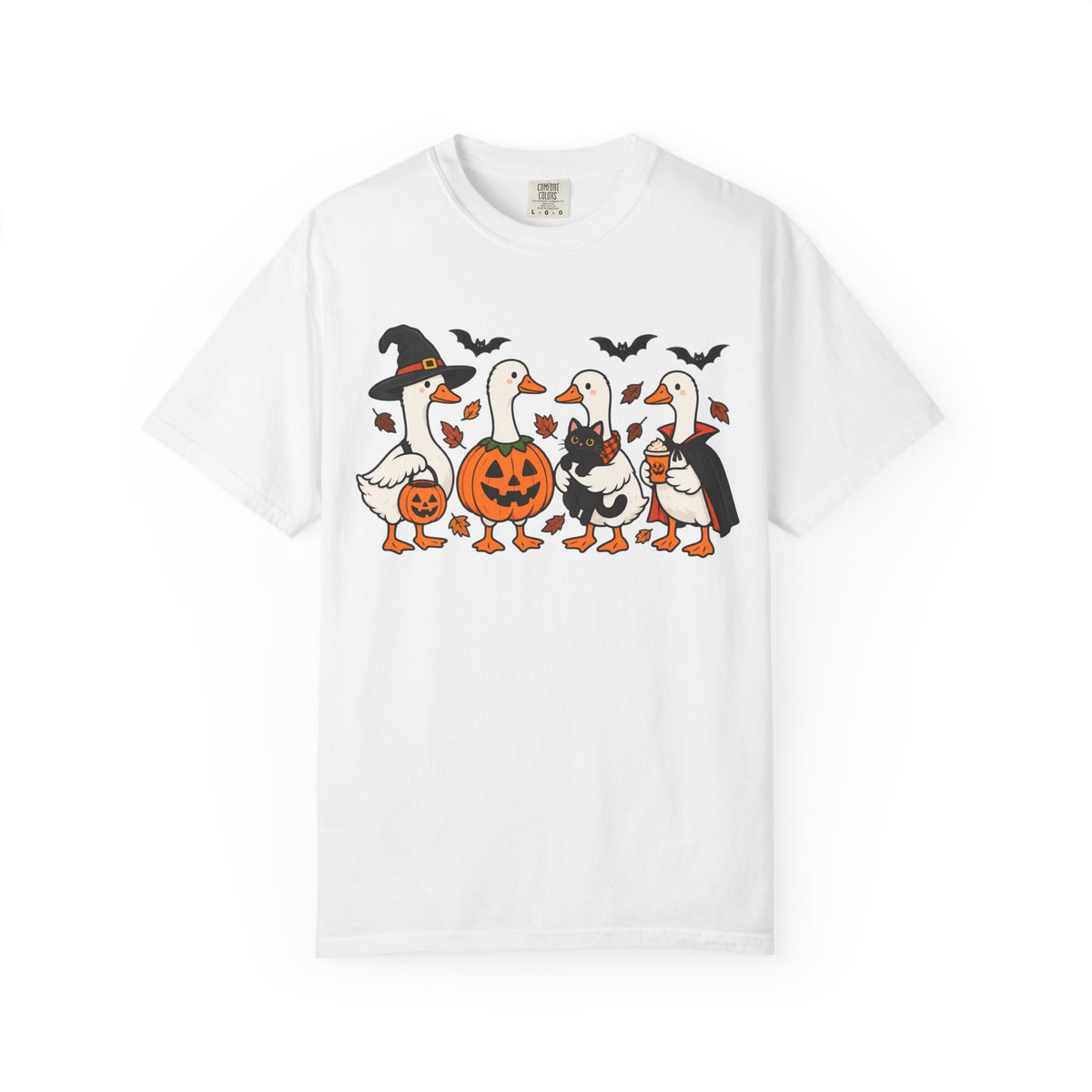 Halloween Ducks T-shirt | Geese in Costumes, Pumpkin Jack-O’-Lantern
