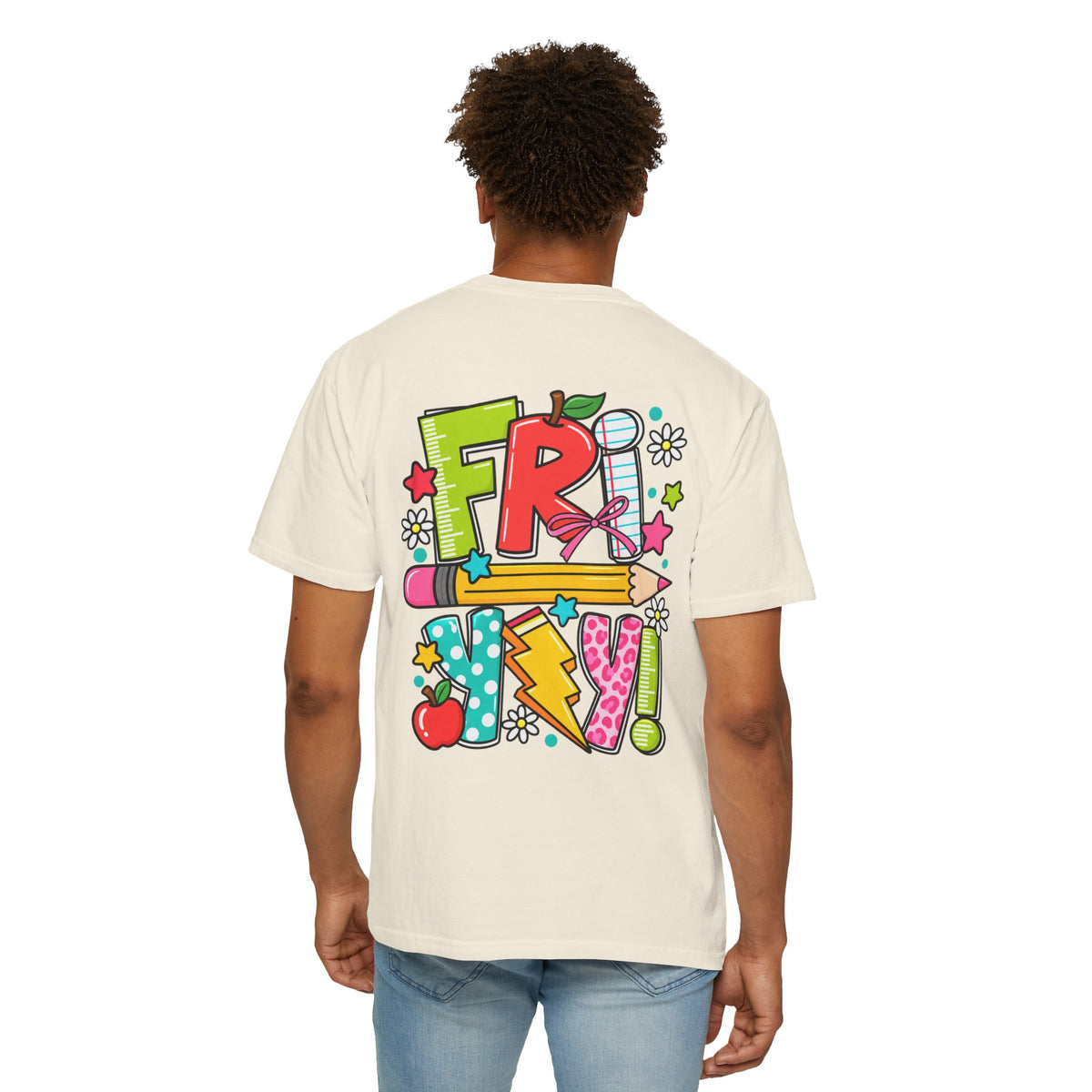 Happy Fri-yay Colorful Graphic T-shirt | Cute Friday Celebration Tee