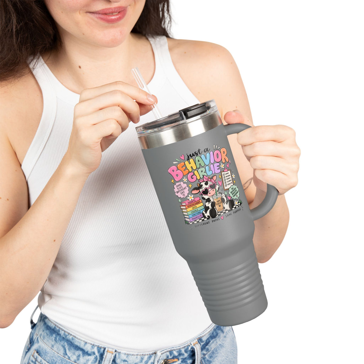 Just a Behavior Crate Mom travel mug | 40oz insulated tumbler
