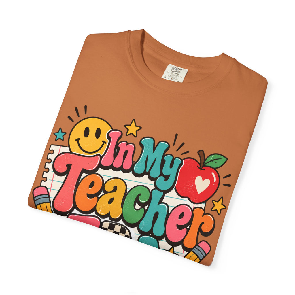 In My Teacher Era T-shirt | Retro School Graphic, Apple & Pencils
