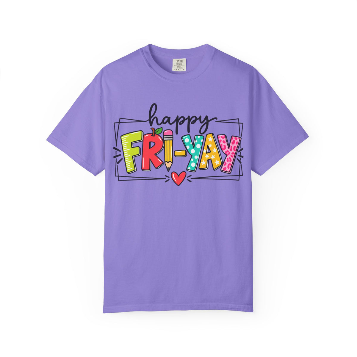 Happy Fri-yay Colorful Graphic T-shirt | Cute Friday Celebration Tee
