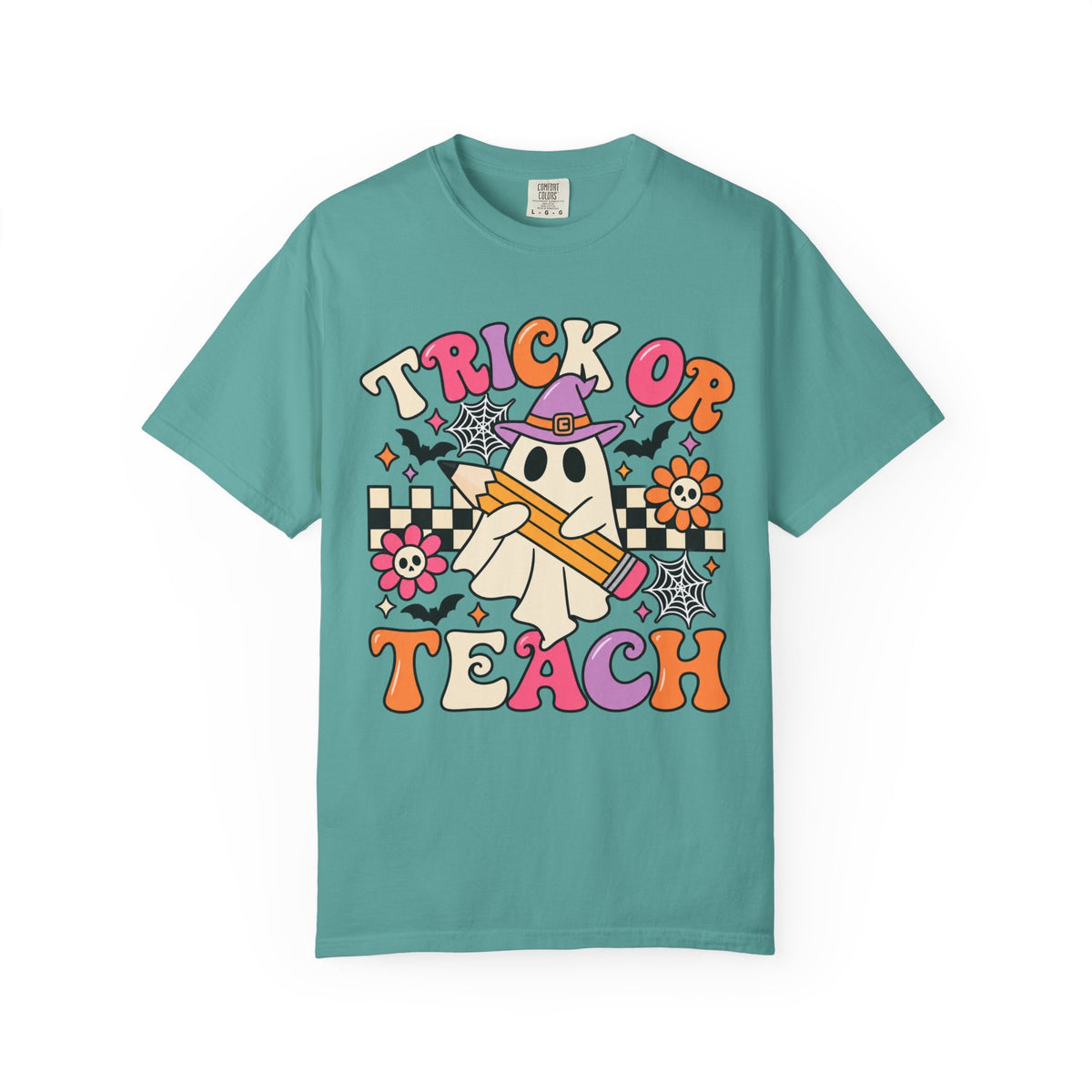 Trick or Teach ghost Halloween T-Shirt | Teacher Halloween shirt