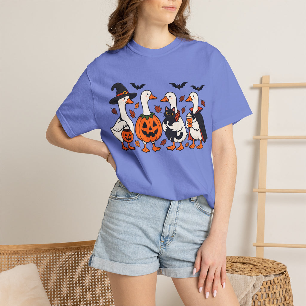 Halloween Ducks T-shirt | Geese in Costumes, Pumpkin Jack-O’-Lantern