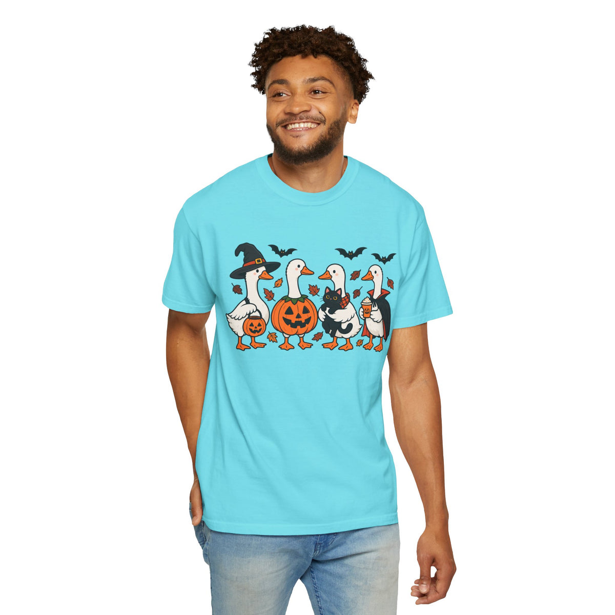 Halloween Ducks T-shirt | Geese in Costumes, Pumpkin Jack-O’-Lantern