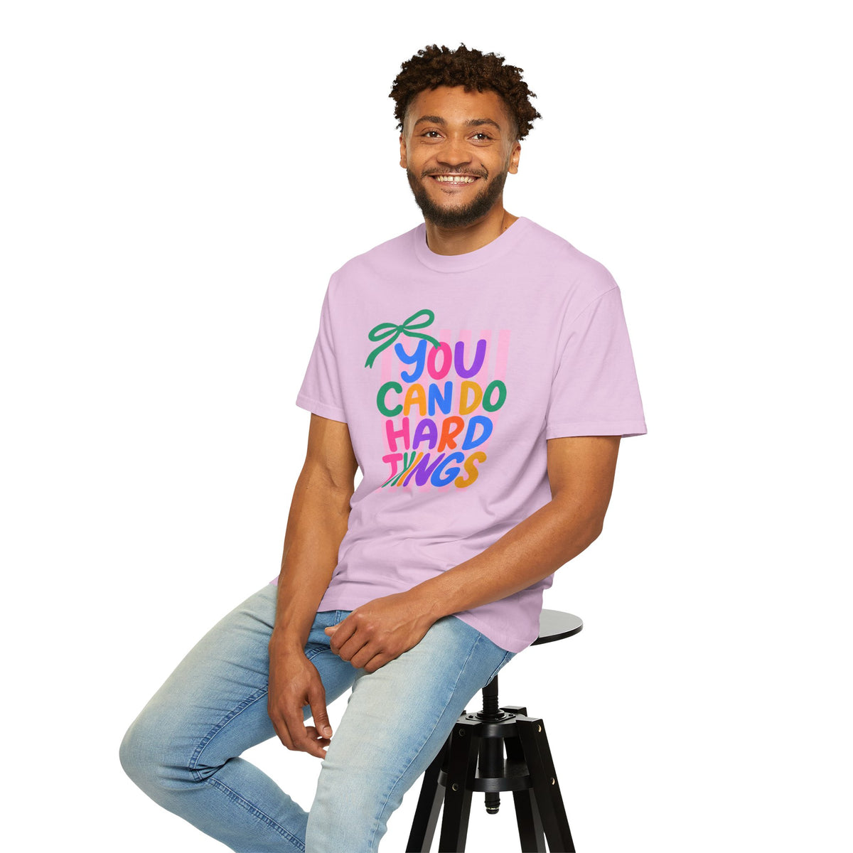 You Can Do Hard Things T-shirt | Colorful Motivational Typography
