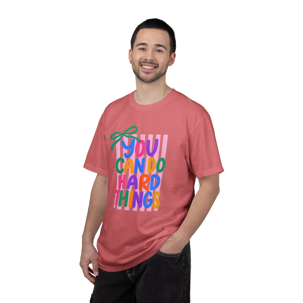 You Can Do Hard Things T-shirt | Colorful Motivational Typography