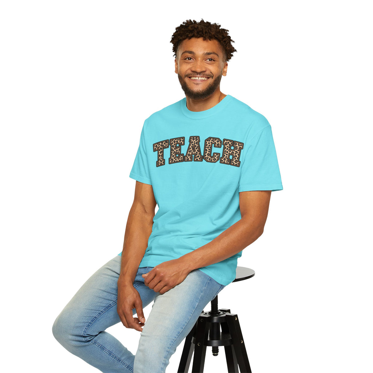 Leopard Print TEACH T-Shirt | Teacher Shirt, Animal Print Typography