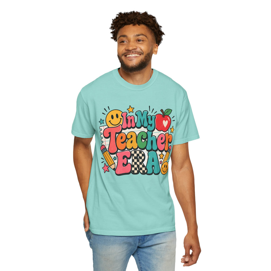In My Teacher Era T-shirt | Retro School Graphic, Apple & Pencils