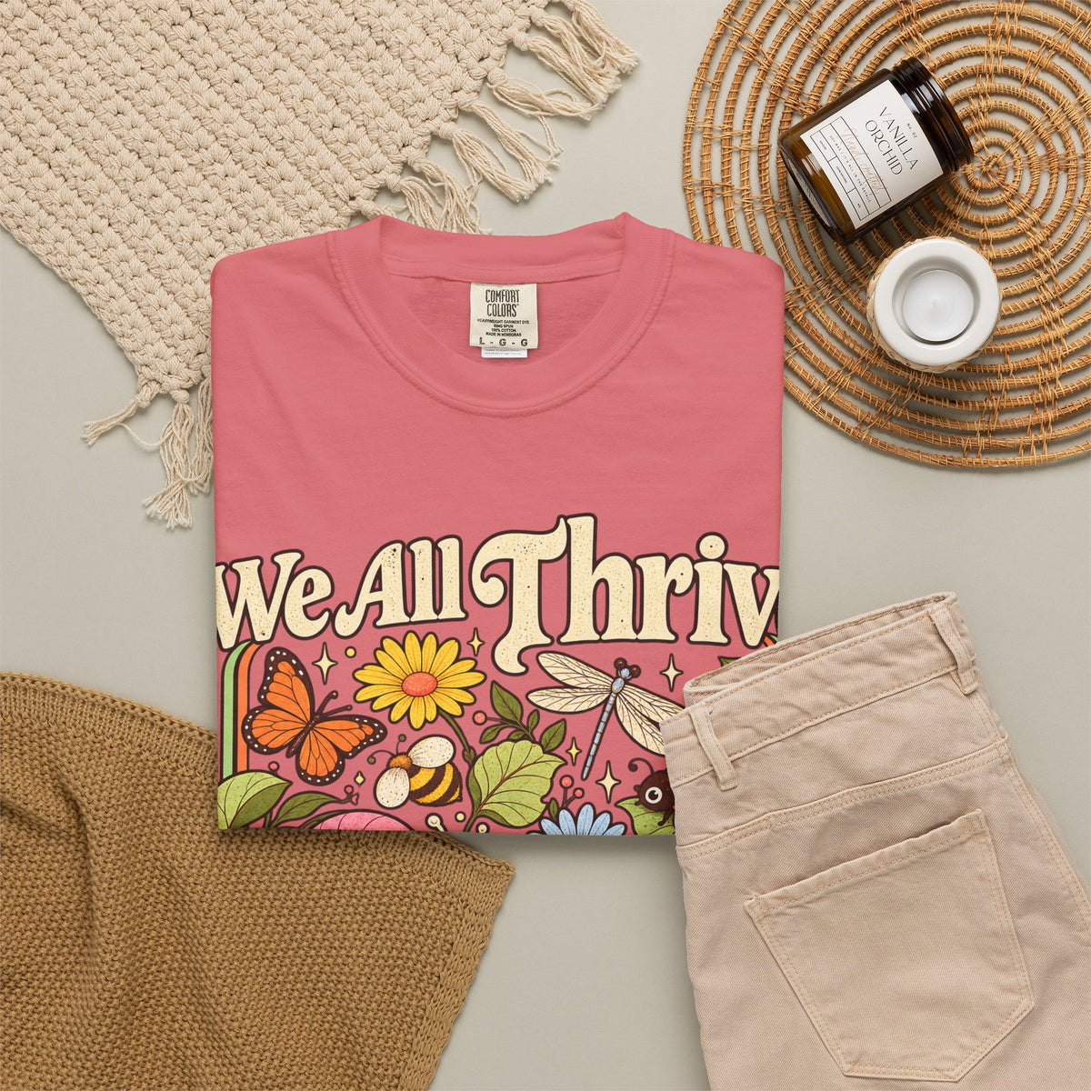 We All Thrive Under Different Conditions T-shirt | Floral Nature Illustration