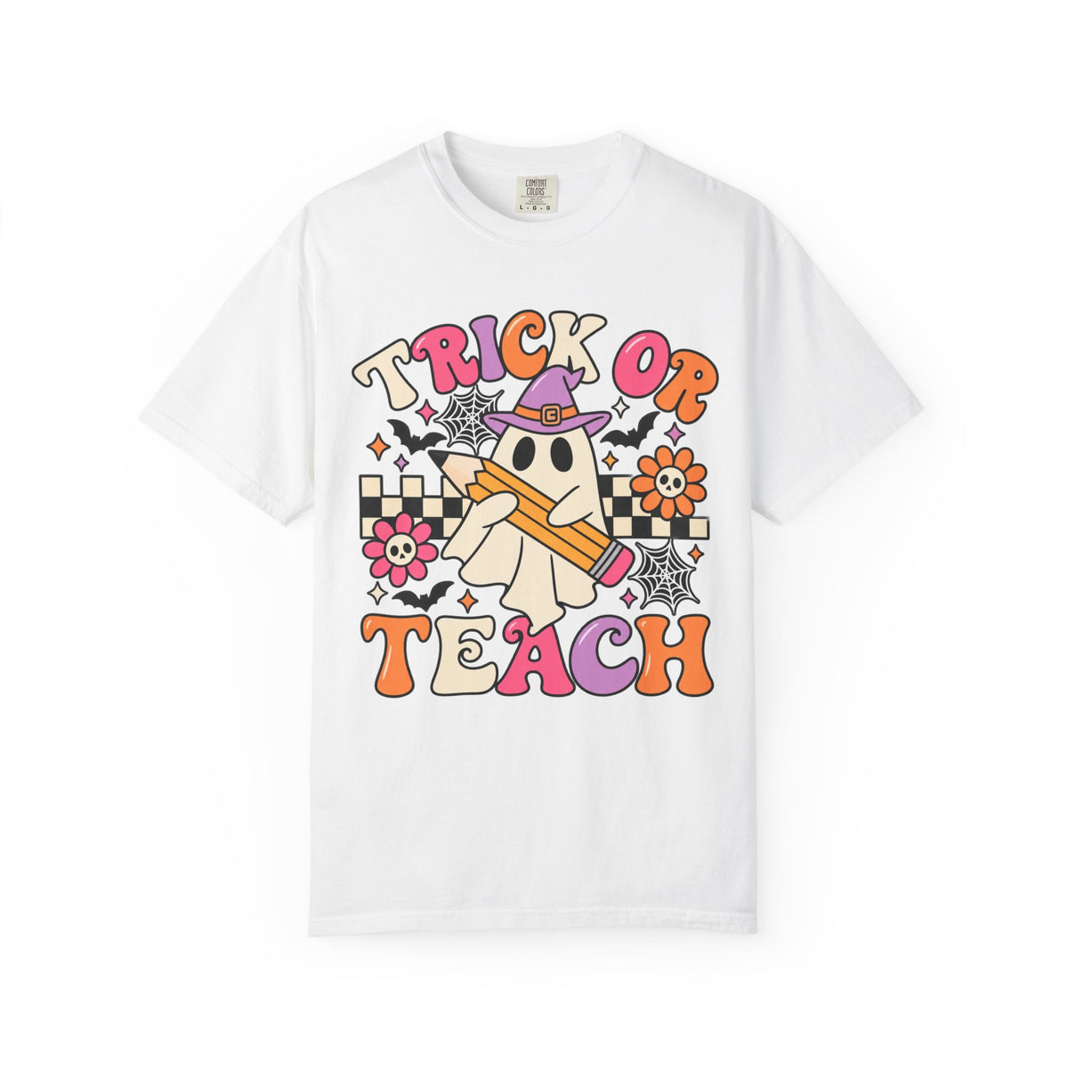 Trick or Teach ghost Halloween T-Shirt | Teacher Halloween shirt