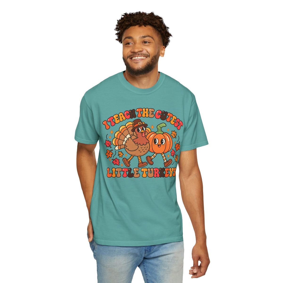 I Teach the Cutest Little Turkeys T-shirt | Thanksgiving Teacher Shirt