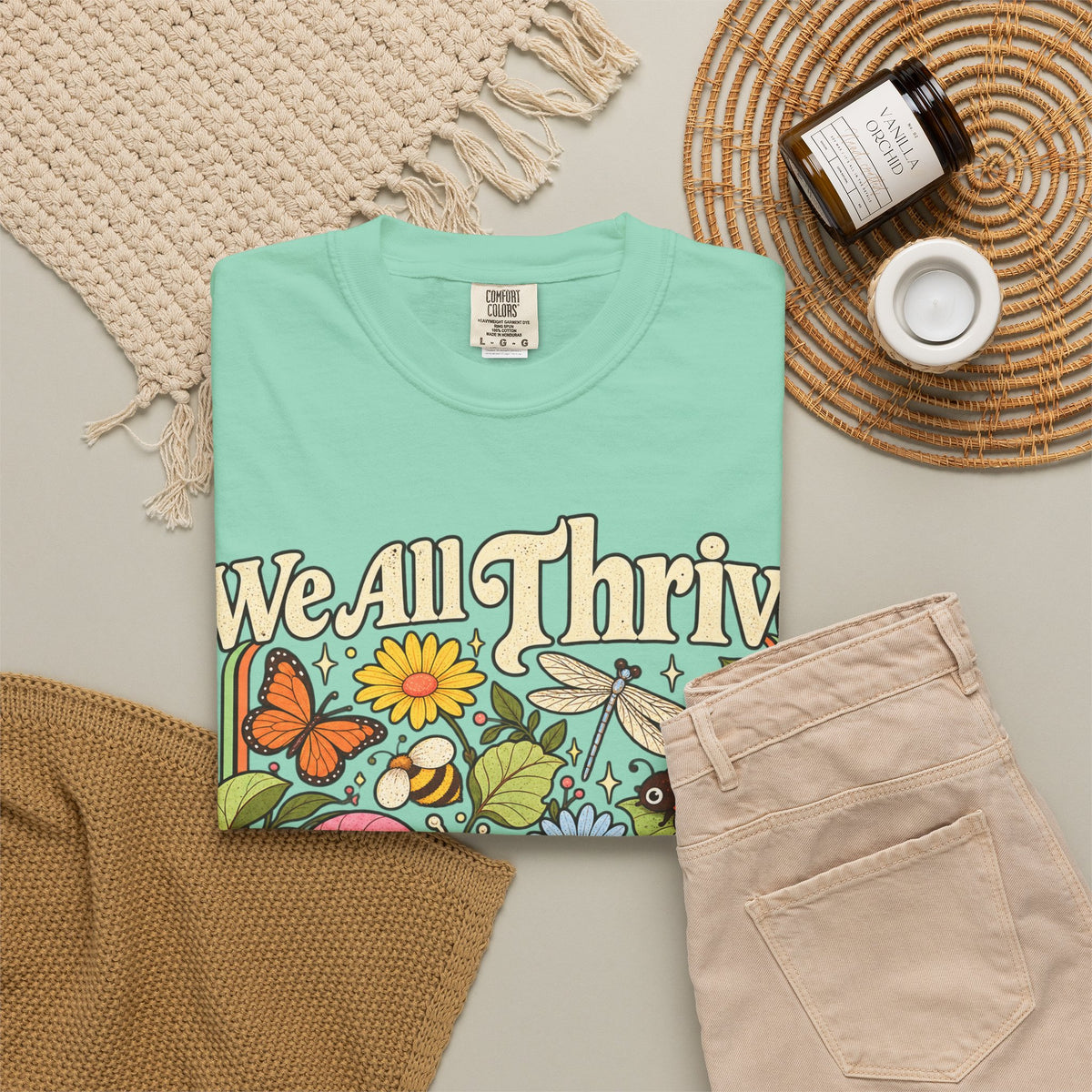 We All Thrive Under Different Conditions T-shirt | Floral Nature Illustration