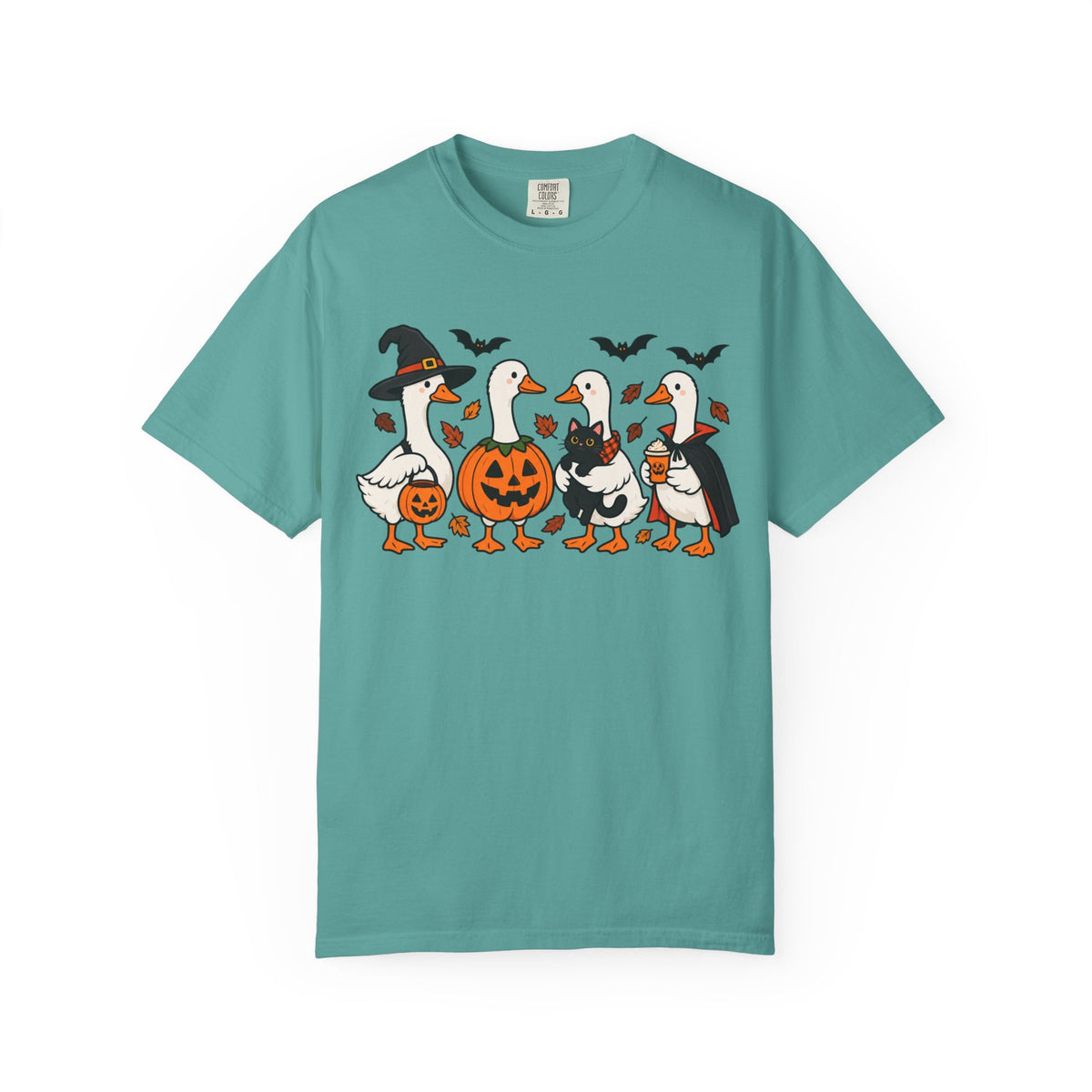 Halloween Ducks T-shirt | Geese in Costumes, Pumpkin Jack-O’-Lantern