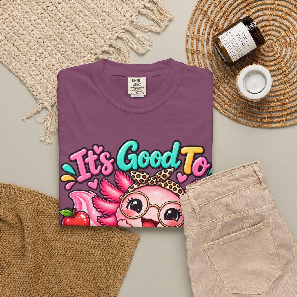 It's Good To Axolotl Questions Brenda Tee | Cute Axolotl Cartoon, Colorful Study Design