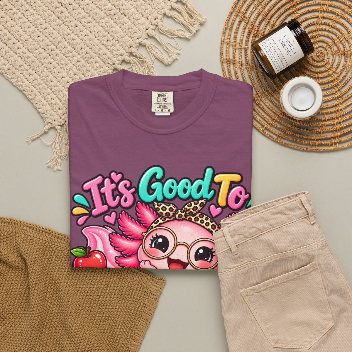 It's Good To Axolotl Questions Brenda Tee | Cute Axolotl Cartoon, Colorful Study Design